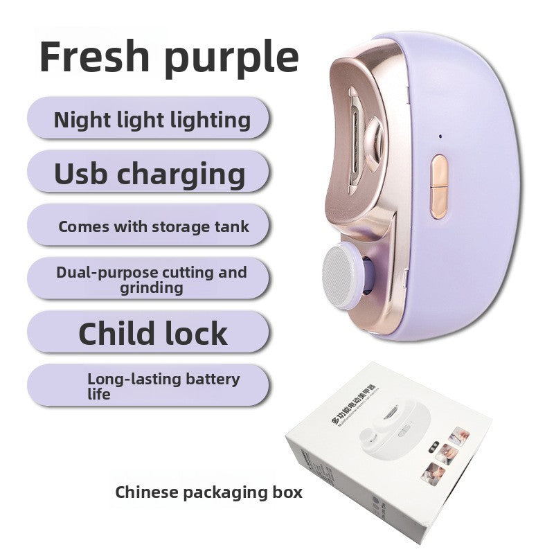 Nail Grinder Electric Nail Scissors Children Adult Anti-Pinch Nail Clippers Automatic Nail Clipper Multifunctional Nail Grinder