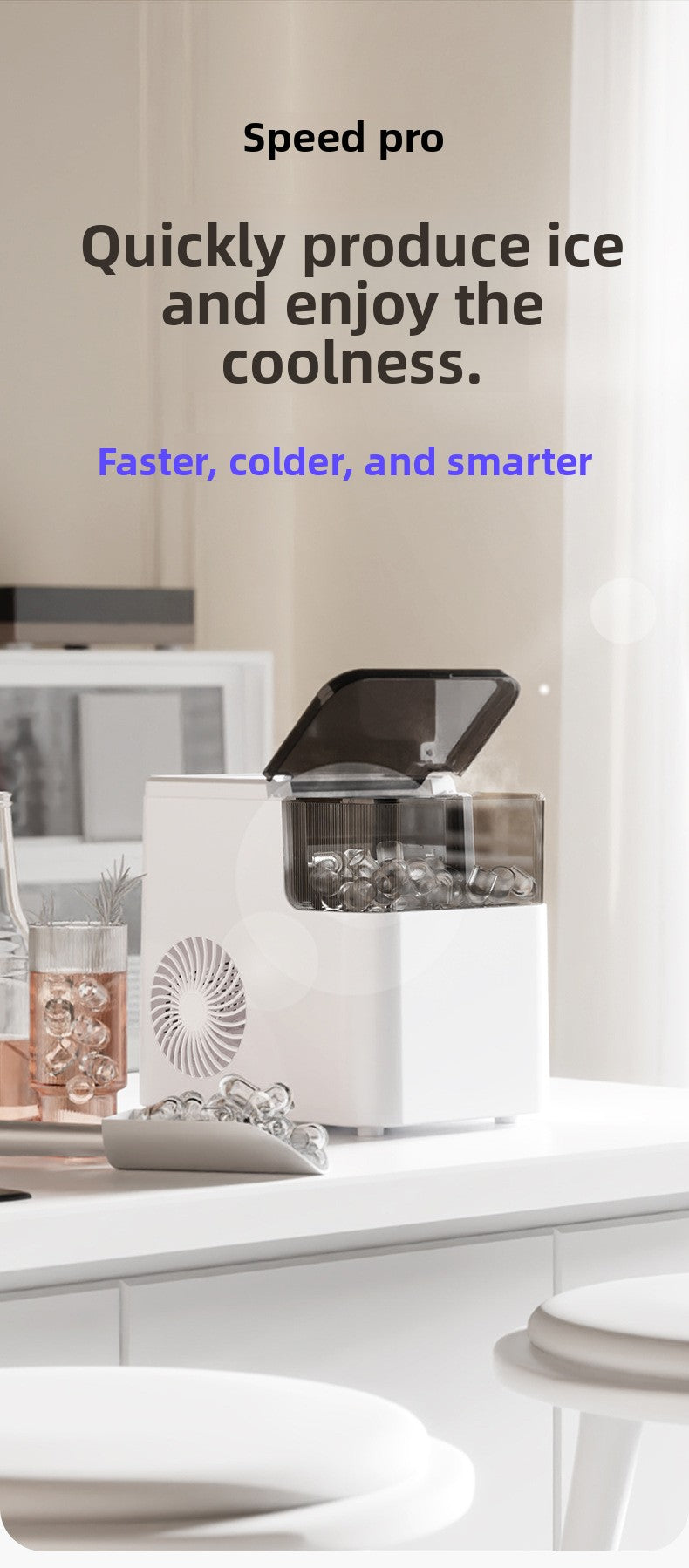 Ice machine household cross-border portable smart dormitory commercial low power bullet ice automatic small ice machine